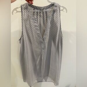 Joie Black & White Sleeveless Printed V-Neck Camisole